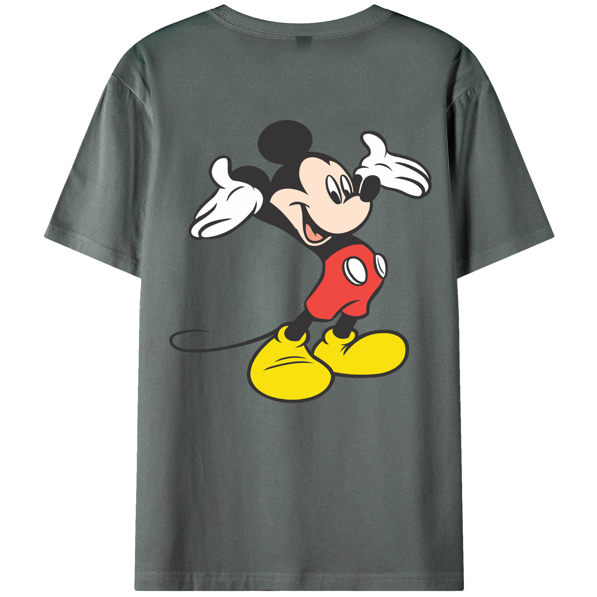 （画像用） ミッキーマウス Mickey Mouse 綿100％半袖Tシャツ（背面プリント）